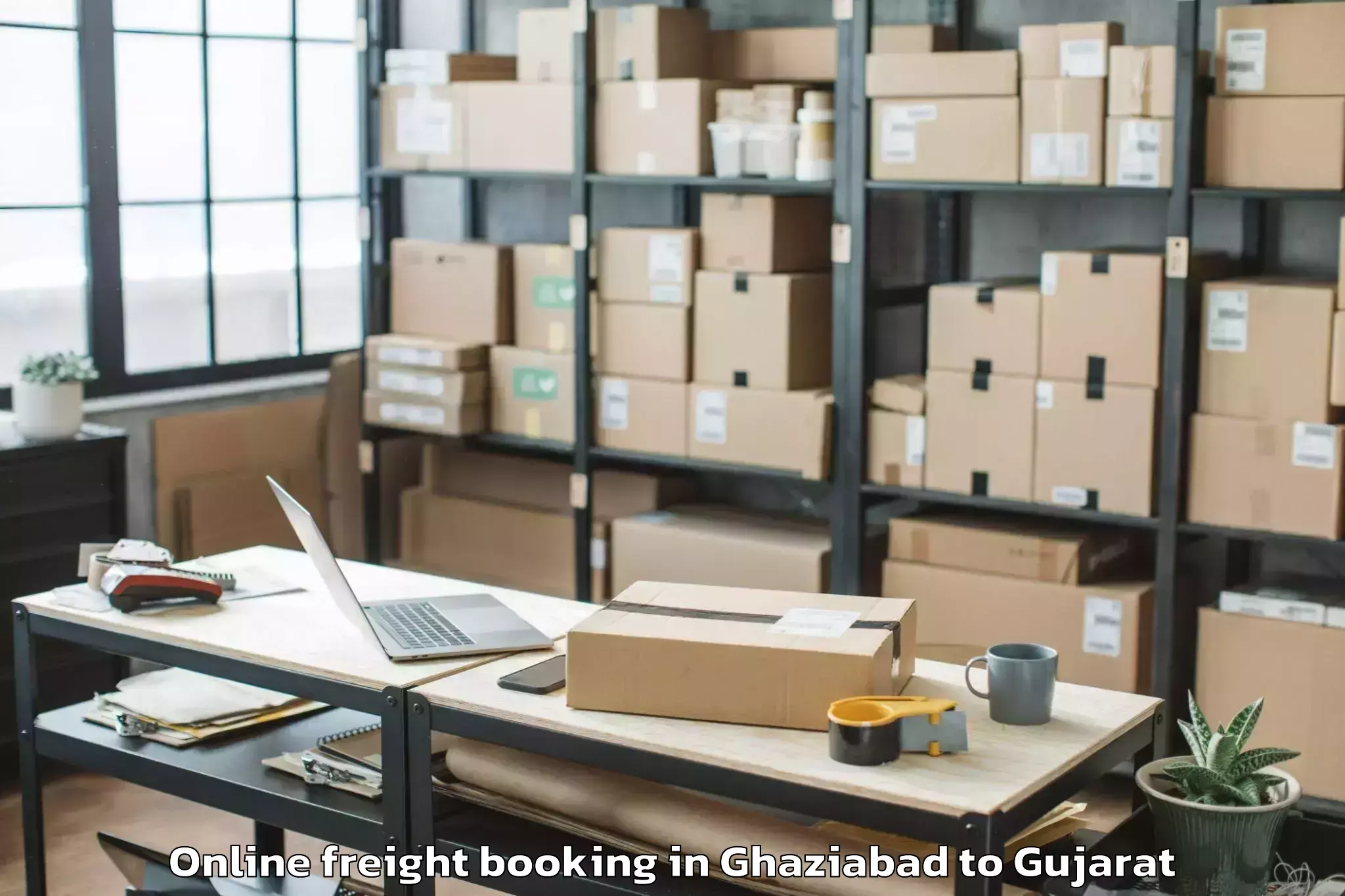 Book Ghaziabad to Jhagadia Online Freight Booking